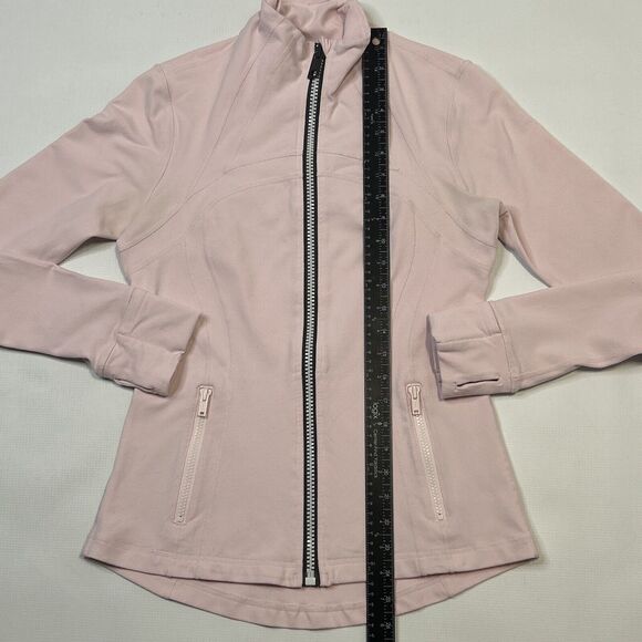 Lululemon DEFINE JACKET Pink With Black Zipper Size 8 Athletic Fit - Picture 4 of 11